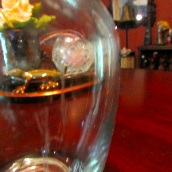 Vintage Large Fluted Clear Smooth Glass Vase - Picture 6 of 7